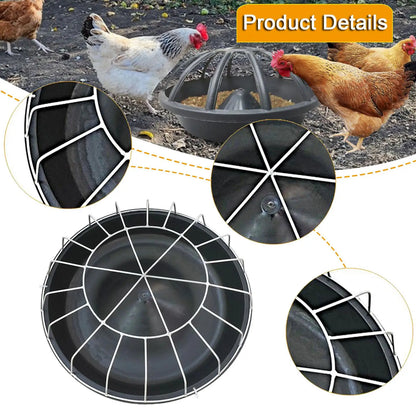 12/18/20 Holes Chicken Feeder Portable Goose Food Dispenser Poultry feed Bucket for Duck Chook Hen Livestock Feeding Supplies
