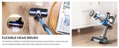 Inse S9X cordless vacuum cleaner, 55KPa, 1 L dust cup, light display battery, for animal hair, Carpet