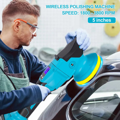 5Inch 8Gears Digital Display Cordless Electric Polisher Car Polishing Waxing Sanding Machine For Makita 21V Battery Pin