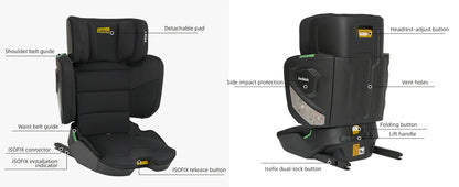 Jovikids Rober Portable Highback Baby Car Seat Booster i-Size 100-150cm