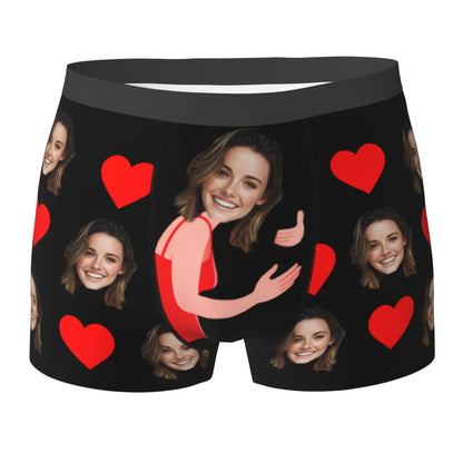 Personalized Face Photo Underwear Custom Boxer Briefs Custom Men Valentine's Day Gift For Husband Anniversary Gift for Dad