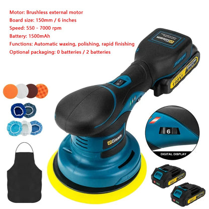 Brushelss Car Polisher 6 Gears Cordless Electric Polishing Machine Metal Waxing Wood Grinding For Maktita 18v Battery Pin