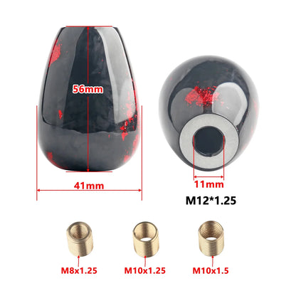 JDM Style Racing Forged Fiber Gear Shift Knob Cylindrical And Spherical Shift Knob For Most Car Decorations Accessories