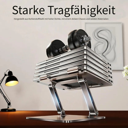 1 Set Laptop Stand Silver, 360 ° Rotating Height Adjustable Notebook Holder Riser for 18 Inch Gaming Laptop, Ergonomic Desktop Bracket for MacBook PC, Gift for Students Office Gamers