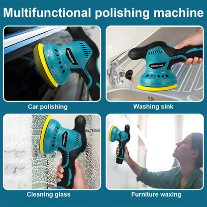 Wireless Car Polisher 12V 2800-5500rpm Cordless Car Polishing Machine Electric Polishing Wax Tool Noiseless 8 Variable Speeds