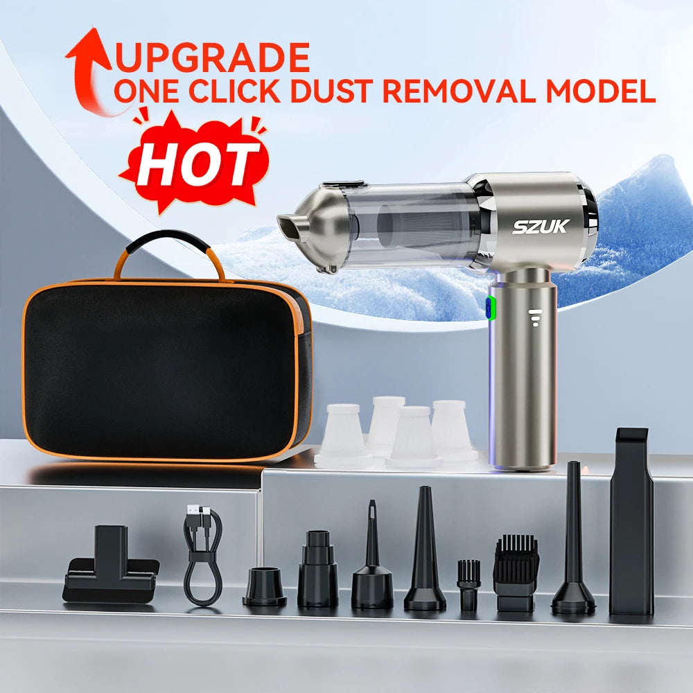 SZUK Mini Car Vacuum Cleaner 985000PA Powerful Portable Wireless Vacuum Cleaner Cleaning Machine Handheld Vacuum Cleaner for Car