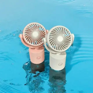 Ventilador Portátil de Mesa / Mão / Pescoço 180° Recarregável USB Silencioso com Alça