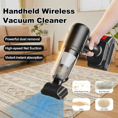 Handheld Wireless Vacuum Cleaner 100W Powerful High-Speed Air Duster Portable Cleaning Appliance Wet and Dry Car Vacuum Cleaner