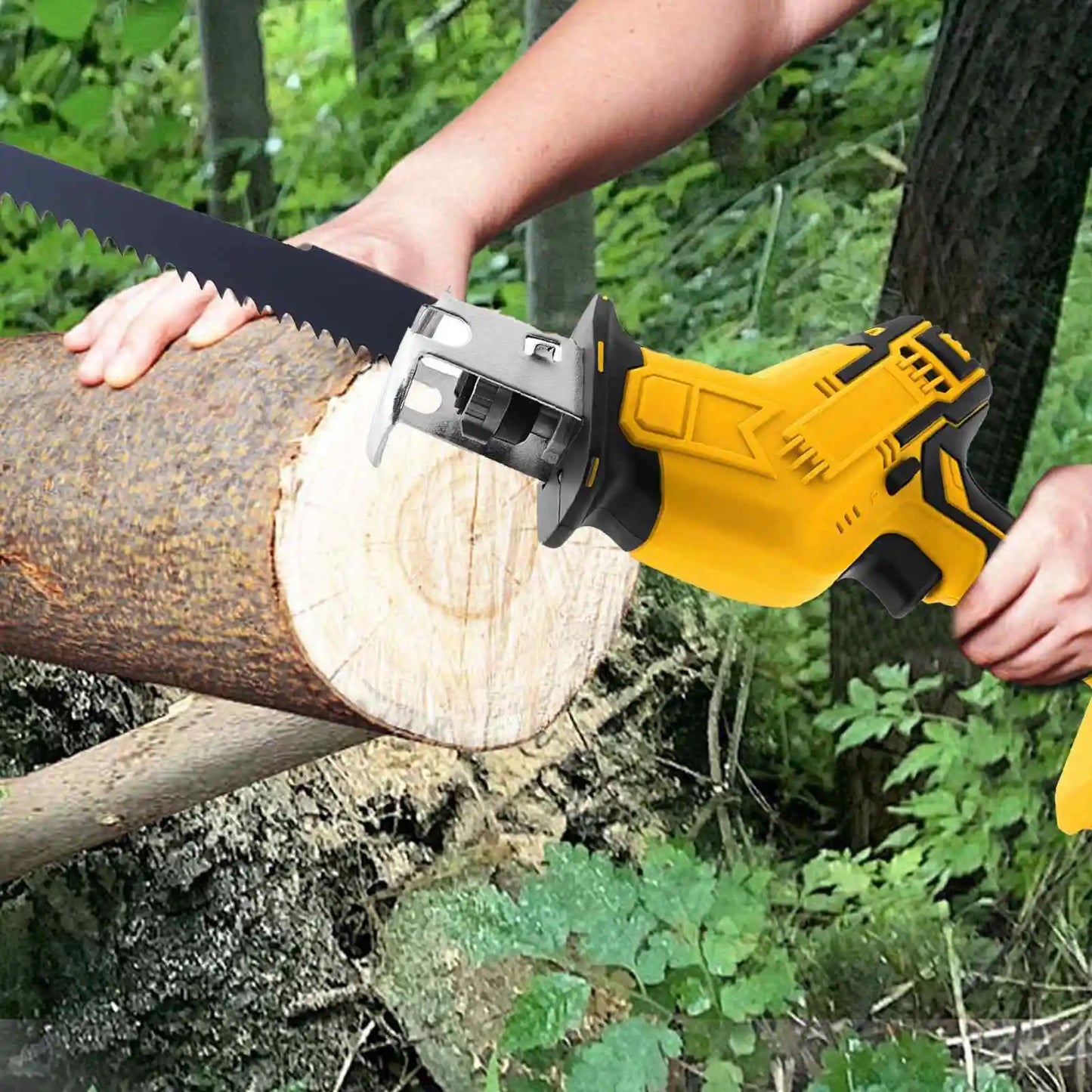 150mm Electric Reciprocating Saw Chainsaw With 4PCS Saw Blade Household Multi-functional Small Metal Power Tools For Dewalt 20V Battery