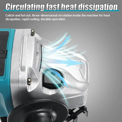 125MM Brushless Cordless Electric Angle Grinder 4 Speed Grinding Polishing Machine Woodworking Power Tool For Makita 18V Battery