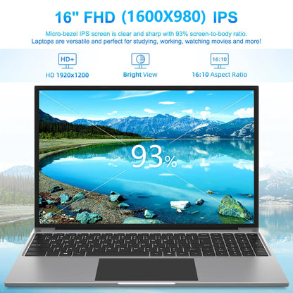 Blossom 17.3" 6500Y Laptop, Intel N5095 Processor, 16GB RAM 512GB/1TB SSD, Lightweight Portable Notebook, Backlit Keyboard, Windows 11 Pro