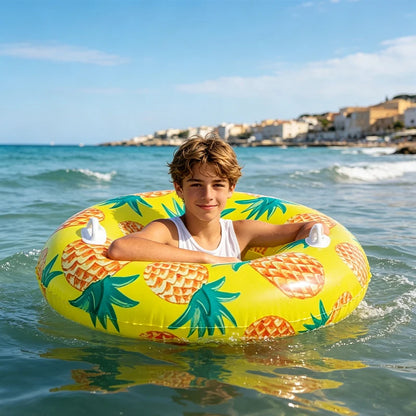 Swimming Float with Fruit Design, 3 Models Available, Sturdy Handles, Non-Toxic and Tear-Resistant Pvc, Ideal for Pool, Beach and Summer, Fun and Safe for Children and Teenagers