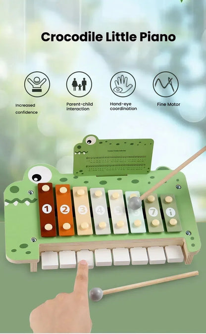 Baby Musical Instruments Montessori Wooden Toys,Percussion Xylophone Set for Toddlers,Preschool Educational Gifts