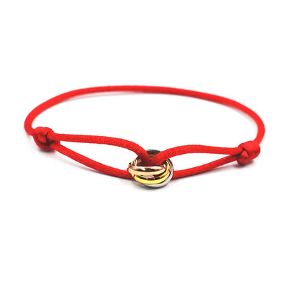 Zalman Wholesale GDS888 Luxury Unisex Bracelet 3 Metal Buckle Hand Chain Adjustable Men's Rope Bracelet for Women Jewelry Gifts