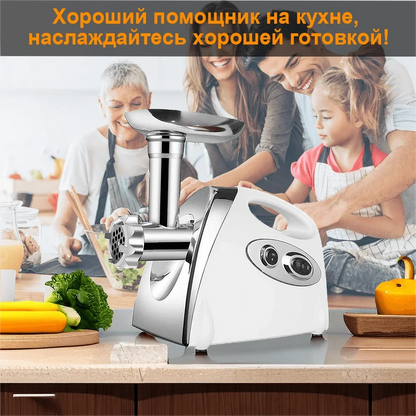 2800W Electric Meat Grinder Stainless Steel Multifunction Vegetable Sausage Processor Slicer Chopper Mincer Baby Food Processor