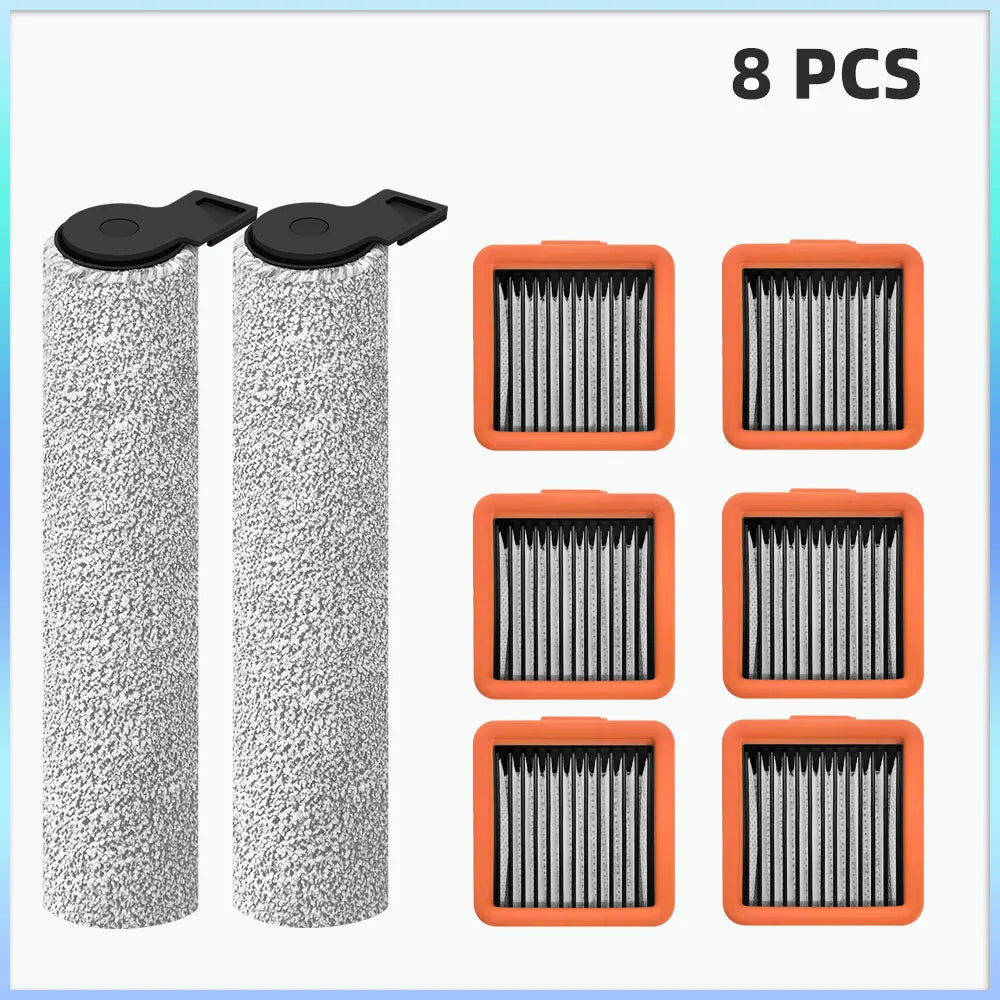 Compatible For UWANT D100/ D100 PRO/ D500 PRO/ D600 Robot Vacuum Cleaner Replacement Parts Main Roller Brush HEPA Filters