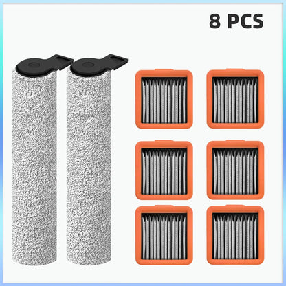 Compatible For UWANT D100/ D100 PRO/ D500 PRO/ D600 Robot Vacuum Cleaner Replacement Parts Main Roller Brush HEPA Filters