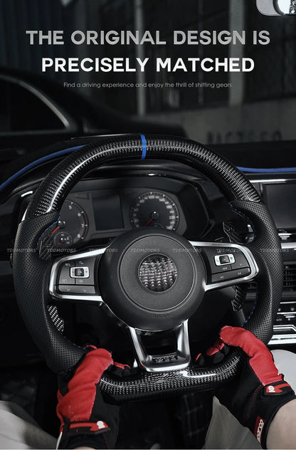 TDD Carbon Fiber Magnetic Paddle Shifters for Volkswagen GTI Golf 7 Golf R MK7/7.5 VW Scirocco Arteon Shift Paddle Extensions