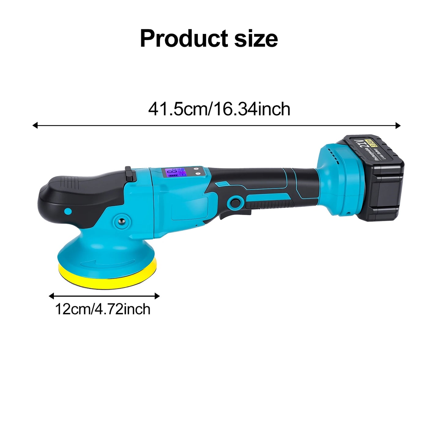 5Inch 8Gears Digital Display Cordless Electric Polisher Car Polishing Waxing Sanding Machine For Makita 21V Battery Pin