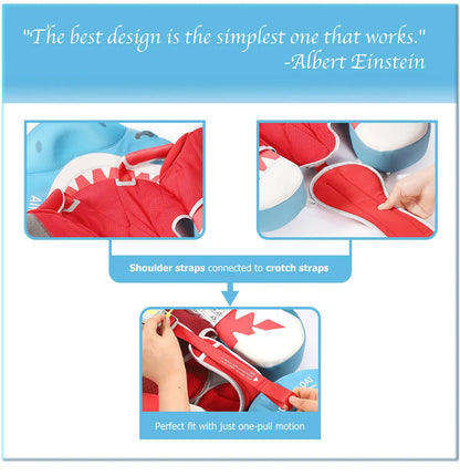 Mambobaby Float Safe Solid Core Comfort Skin-friendly Design with Canopy Baby Swimming Ring Toddler Pool Float Infant Water Ring