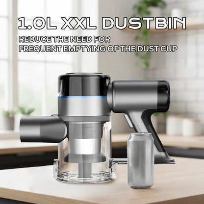 70KPa 400W cordless vacuum cleaner, 1 L dust cup, light display battery, for animal hair, Carpet