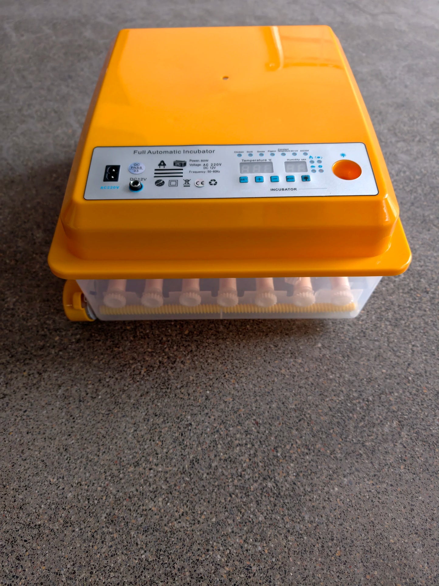 220V Mini Digital Egg Incubator with Auto Egg Turning, Low Noise Fan & Heat Insulation Cover for Chicken Duck Quail Pigeon Bird Eggs, Farm & Educational Hatching Machine