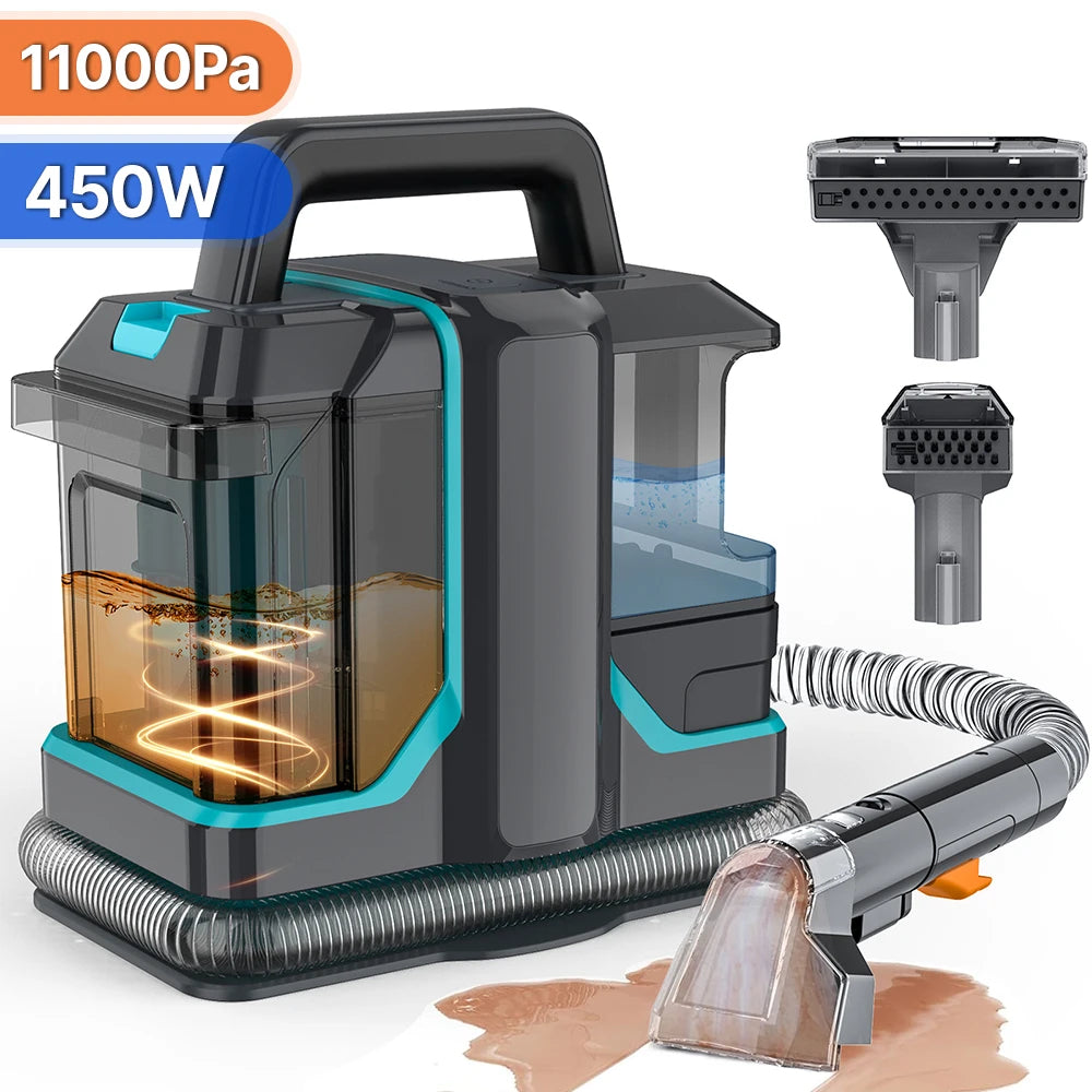 Spot Cleaner 750W 11/15KPa Handheld Carpet Cleaner for Sofa Curtain Spray Suction Integrated Machine Household Clean Machine