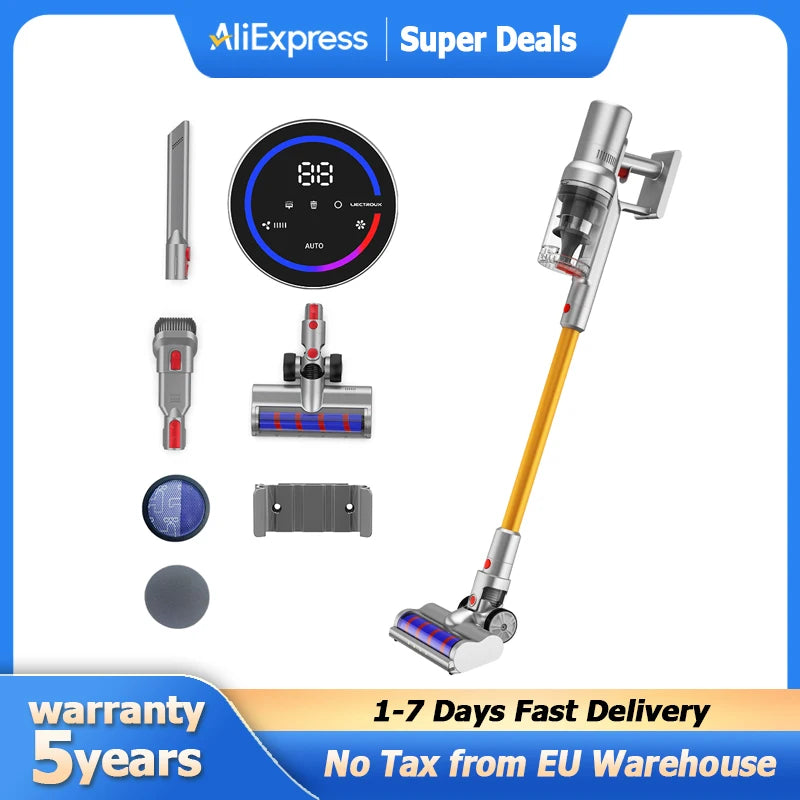Handheld Cordless Wireless Vacuum Cleaner Liectroux I10, 27000PA, Smart Dust Detection, Big Touch Screen, Auto Speed