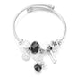New Trendy Rhinestones Dragonfly Crystal Beaded Pendant Bracelet Stainless Steel 4 Colors Closure Bangles Women Bracelet Jewelry