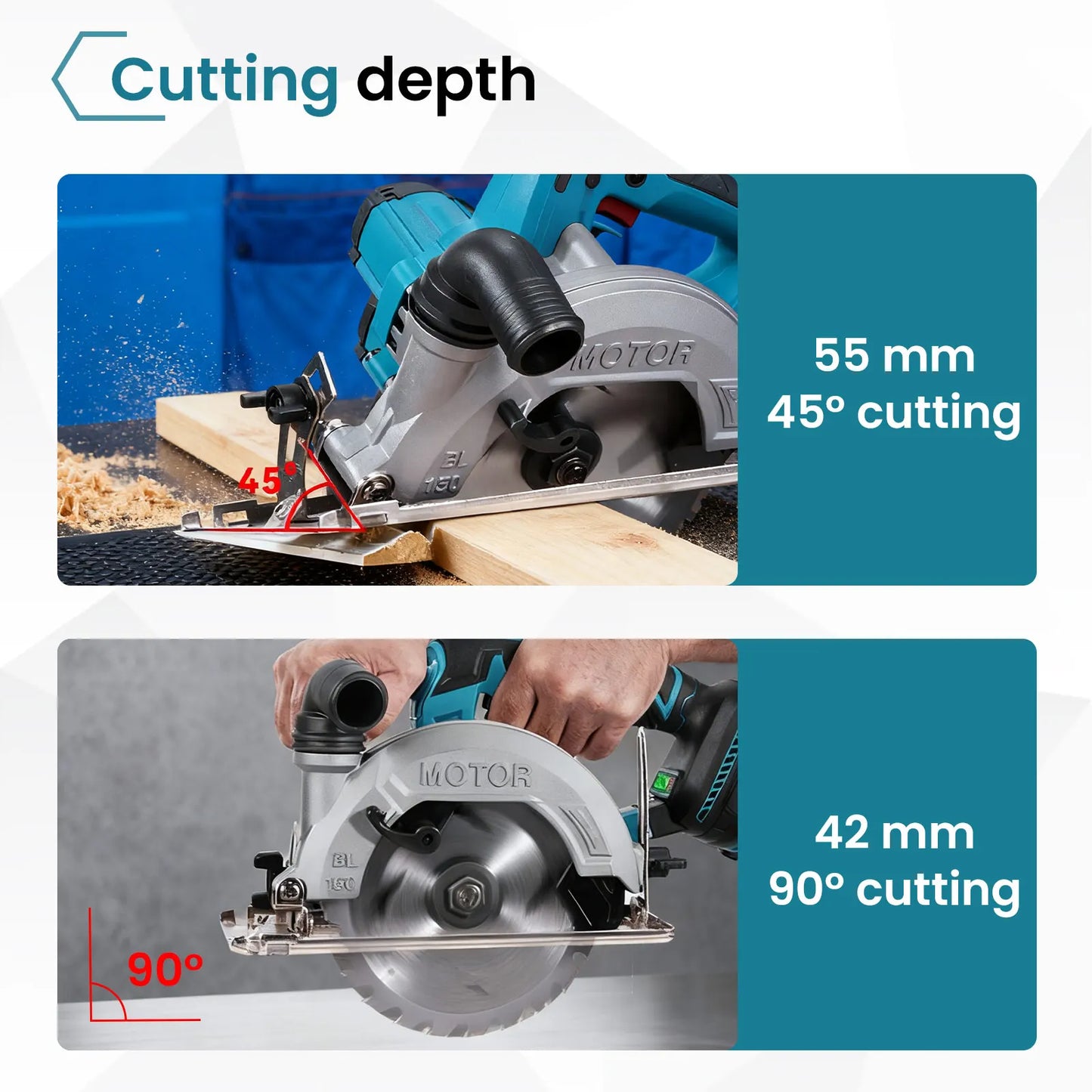 150MM 6 Inch Brushless Circular Saw Compact Electric Saw Wood Metal Ceramic Tiles Cutter Power Tool For Makita Battery
