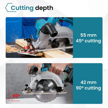 150MM 6 Inch Brushless Circular Saw Compact Electric Saw Wood Metal Ceramic Tiles Cutter Power Tool For Makita Battery
