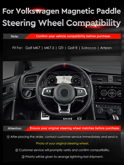 TDD Carbon Fiber Magnetic Paddle Shifters for Volkswagen GTI Golf 7 Golf R MK7/7.5 VW Scirocco Arteon Shift Paddle Extensions