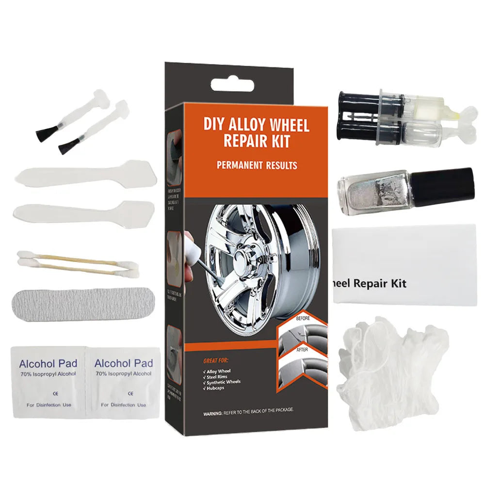 DIY Wheel Paint Repair Kit Car Alloy Wheel Scratch Fix Tool for Rim Surface Damage Auto Rim Dent Care Wheel Refurbished Kit