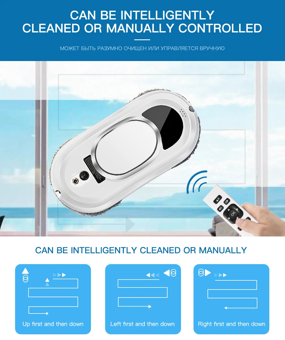 Window Robot Vacuum Cleaner Auto Working Electric Glass Limpiacristales Remote Control For Home
