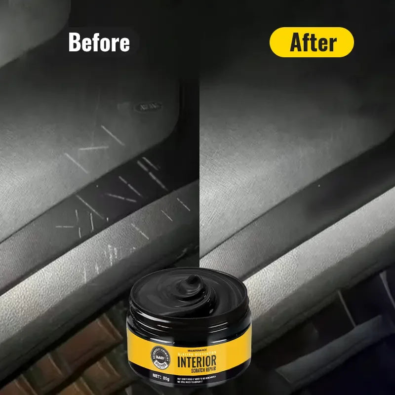 KJM Car Interior Scratch Repair Kit - Enhanced Gloss Dashboard and Plastic Repair Paste