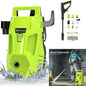 Pressure Washers, 3000W 200Bar High-Pressure 500L/H Flow Rate Electric Pressure Washers with 3 In 1 Adjustable Nozzle & 7m Pants, Jet Washers for Cleaning Cars, Driveways, Patios, fences, Green
