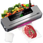 Food Vacuum Sealer Machine Dry Wet Food Vacuum Packaging Machine with UV Kitchen Food Storage Sealing Machine Built-in Cutter
