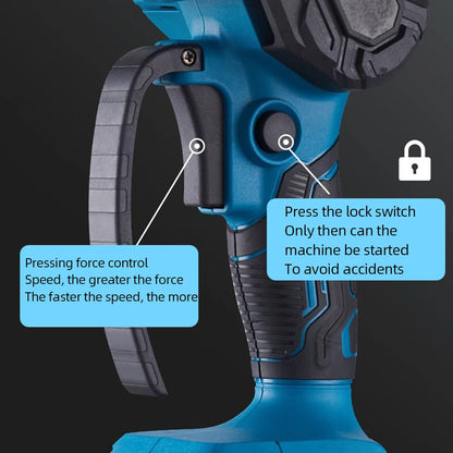 6Inch Brushless Electric Chainsaw Cordless Woodworking Cutter Saw Garden Power Tool For Makita 18V Battery Pin
