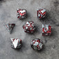 D&D kauliukai, 7 kauliukų metalinis DND kauliukų rinkinys, svertiniai metaliniai „Dungeons and Dragons“ kauliukai, daugiakampiai D ir D kauliukai, skirti vaidmenų žaidimui