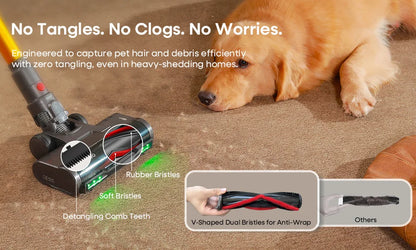 Erabros EV7 Cordless Vacuum Cleaner,70KPa Suction,550W Motor,70Min Runtime,Charging Storage Base,Stick Vacuum with Aroma Design