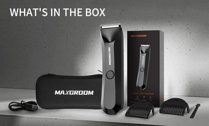 MAXGROOM Shaver for Men Ball Trimmer for Groin Pubic Grooming Body Hair Trimmer Replaceable Ceramic Blade Heads Electric Razor
