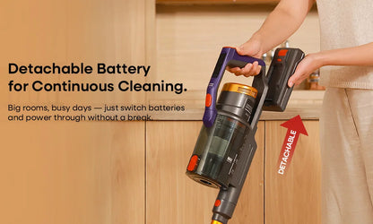 Erabros EV7 Cordless Vacuum Cleaner,70KPa Suction,550W Motor,70Min Runtime,Charging Storage Base,Stick Vacuum with Aroma Design