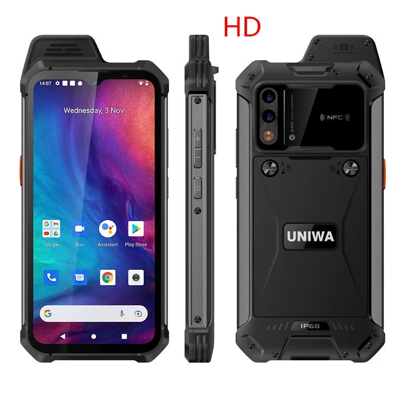 UNIWA W888 ATEX Explosion-proof IP68 Smartphone 4GB 64GB Andriod 11 6.3 Inch NFC Cellphone Walkie Talkie 4G Mobile Phone