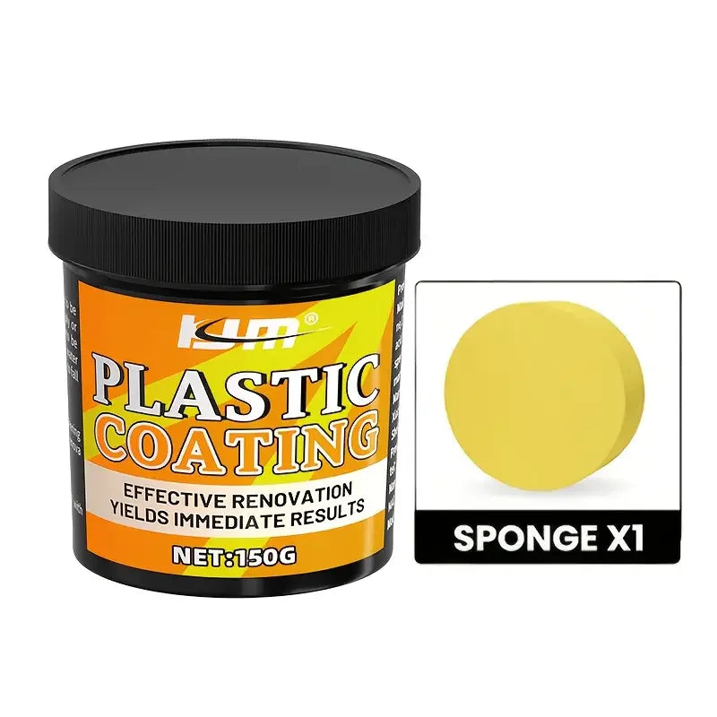 Black Car Interior Repair Wax - Tire Shine and Plastic Repair, Long-Lasting Glossy Coating for Dashboard and Steering Wheel