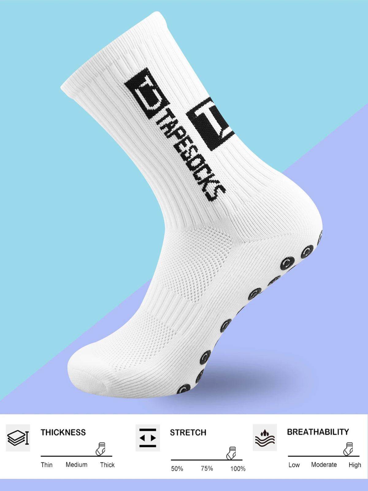 6 Pairs of football socks sports socks men's mid-calf socks silicone non-slip dot socks basketball yoga socks