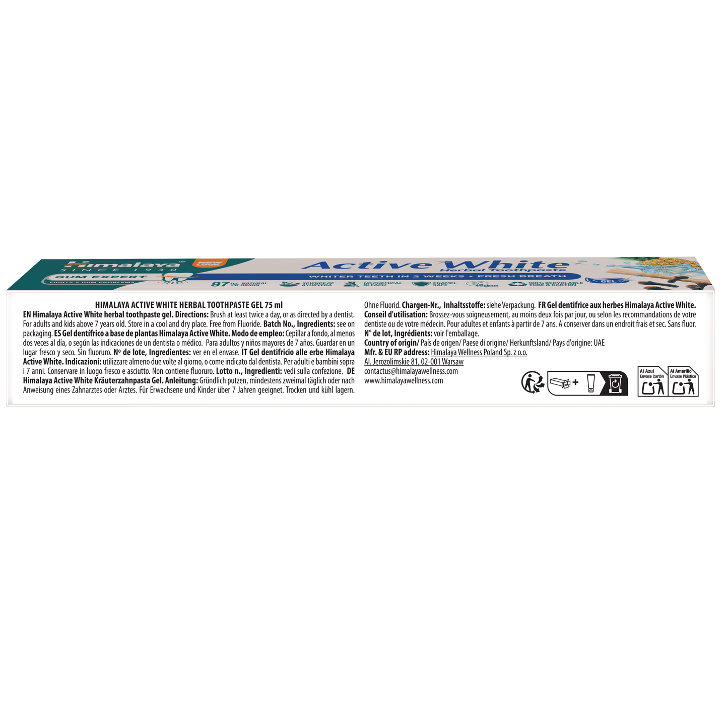 Himalaya Gum Expert - Active White Fresh Gel Zahnpasta - 75 ml