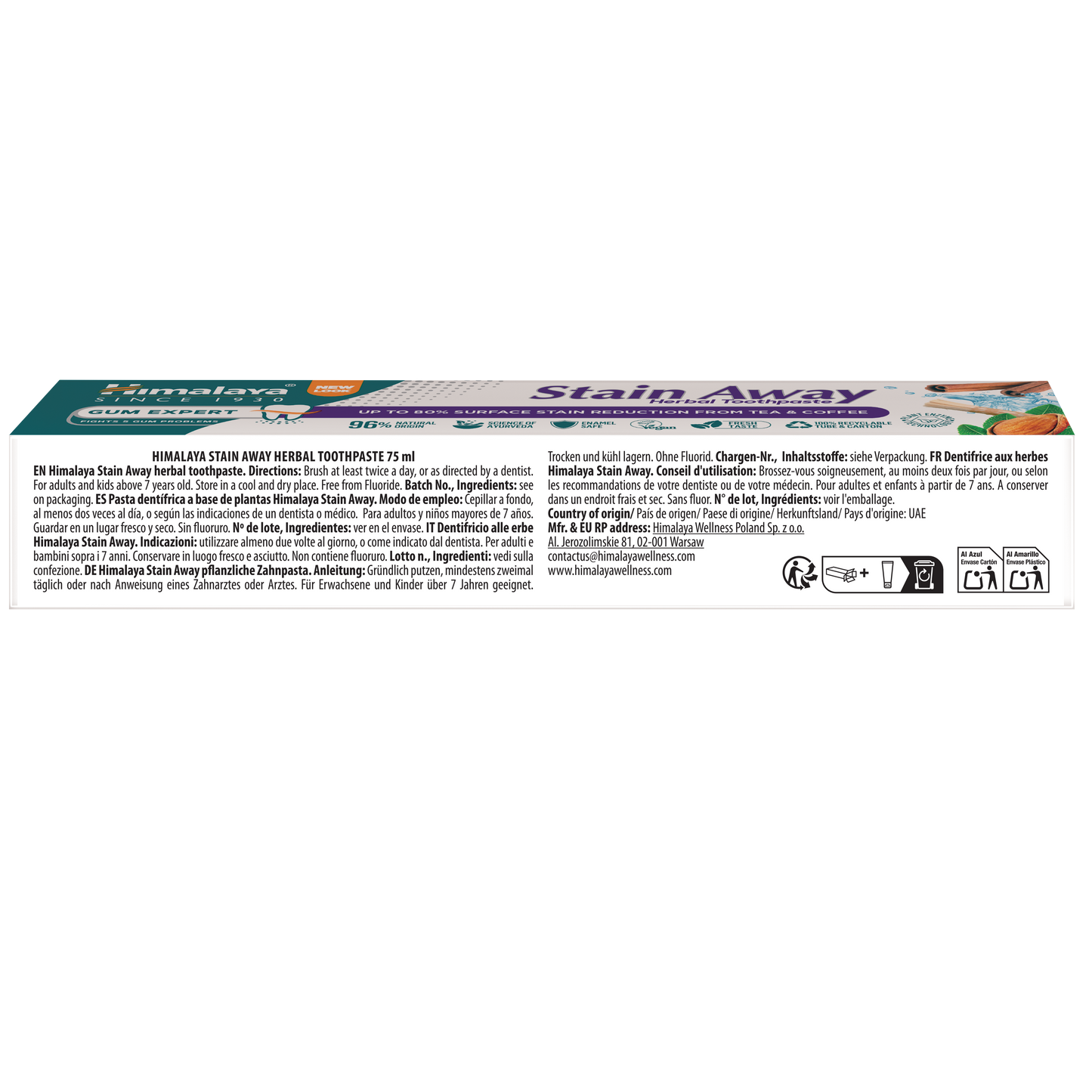 Himalaya Gum Expert – Stain Away Zahnpasta - 75 ml