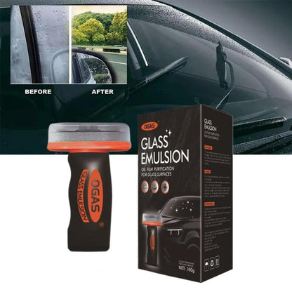Handheld Glass Emulsion Oil Film Remover Car Windshield Cleaner For Front/Side/Rear Windows Rearview Mirror Auto Glass Cleaning
