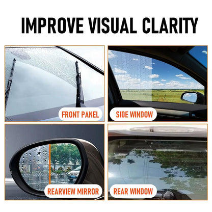 Handheld Glass Emulsion Oil Film Remover Car Windshield Cleaner For Front/Side/Rear Windows Rearview Mirror Auto Glass Cleaning