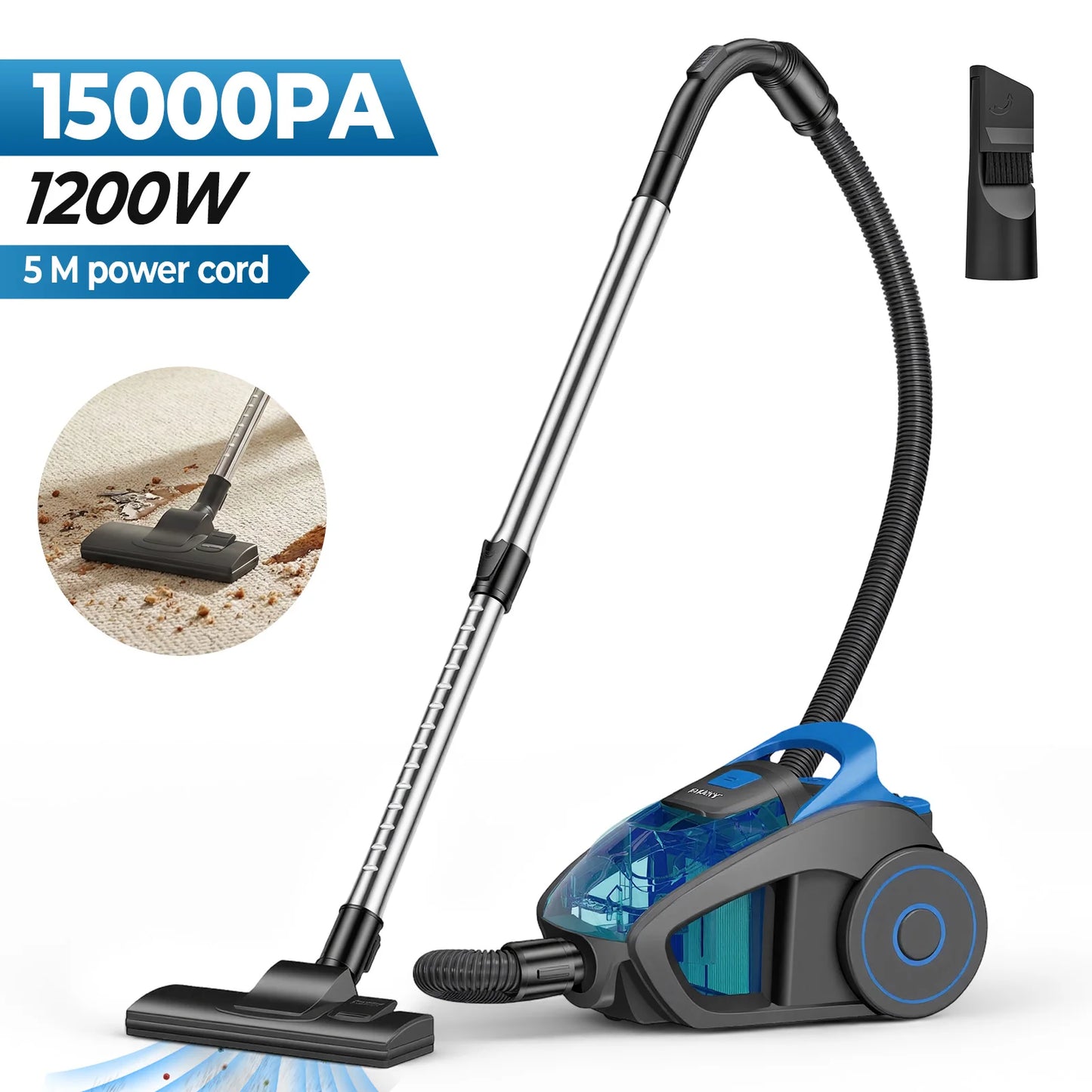 2800W Portable Vacuum Cleaner 15000PA Suction Household Multi-functional Dust Removal Mite Dry and Wet Dual Vacuum Cleaner 220V